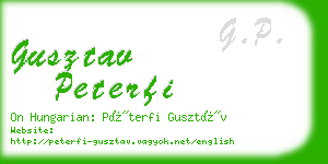 gusztav peterfi business card